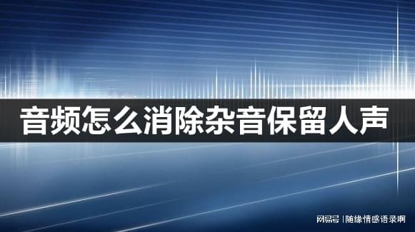 leyu·乐鱼(中国)体育官方网站音频怎么消除杂音保留人声？这款降噪软件你值得拥(图1)